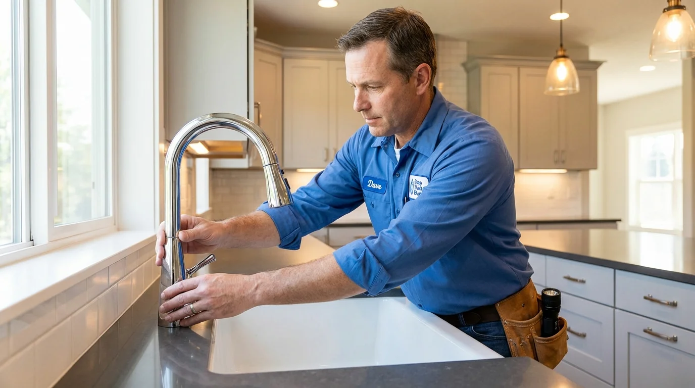Kitchen faucet installation by Johns Plumbing LLC in Orinda